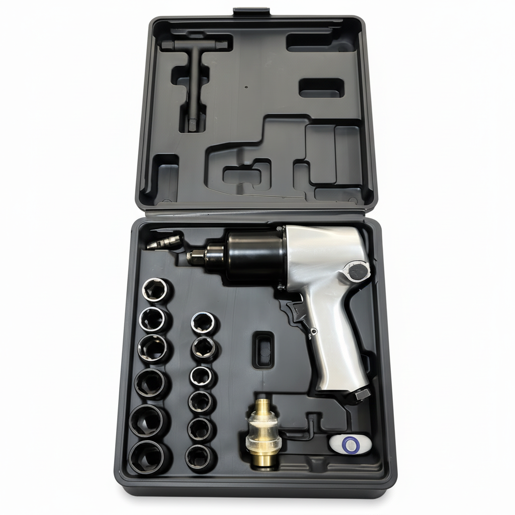 1/2" Pneumatic Impact Wrench Kit - 650 ft-lbs 5-Speed Air Tool