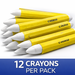 Pack of yellow crayons with white tips labeled 'C-Horse' on a white background.