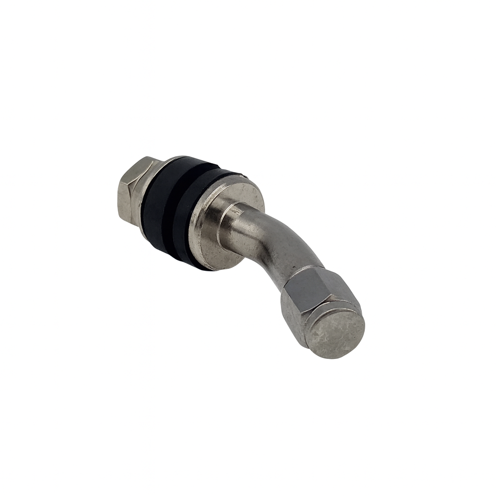 VS8-45° Chrome Tire Valve Stem - 45 Degree Angle for Φ11.5mm/.453" Holes