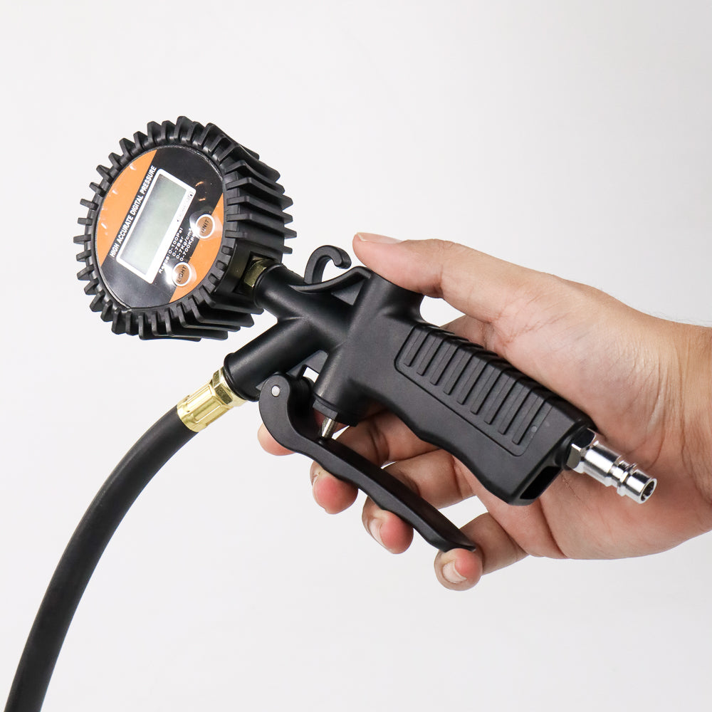Digital Tire Inflator with Pressure Gauge - 250 PSI LCD Air Chuck