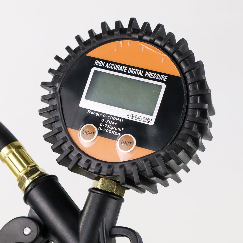 Digital Tire Inflator with Pressure Gauge - 250 PSI LCD Air Chuck