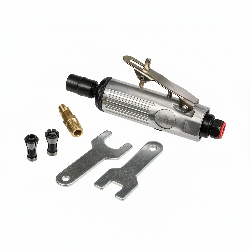 1/4" &  1/8" Pneumatic Die Grinder - Mini Compact Air Tool Front Exhaust