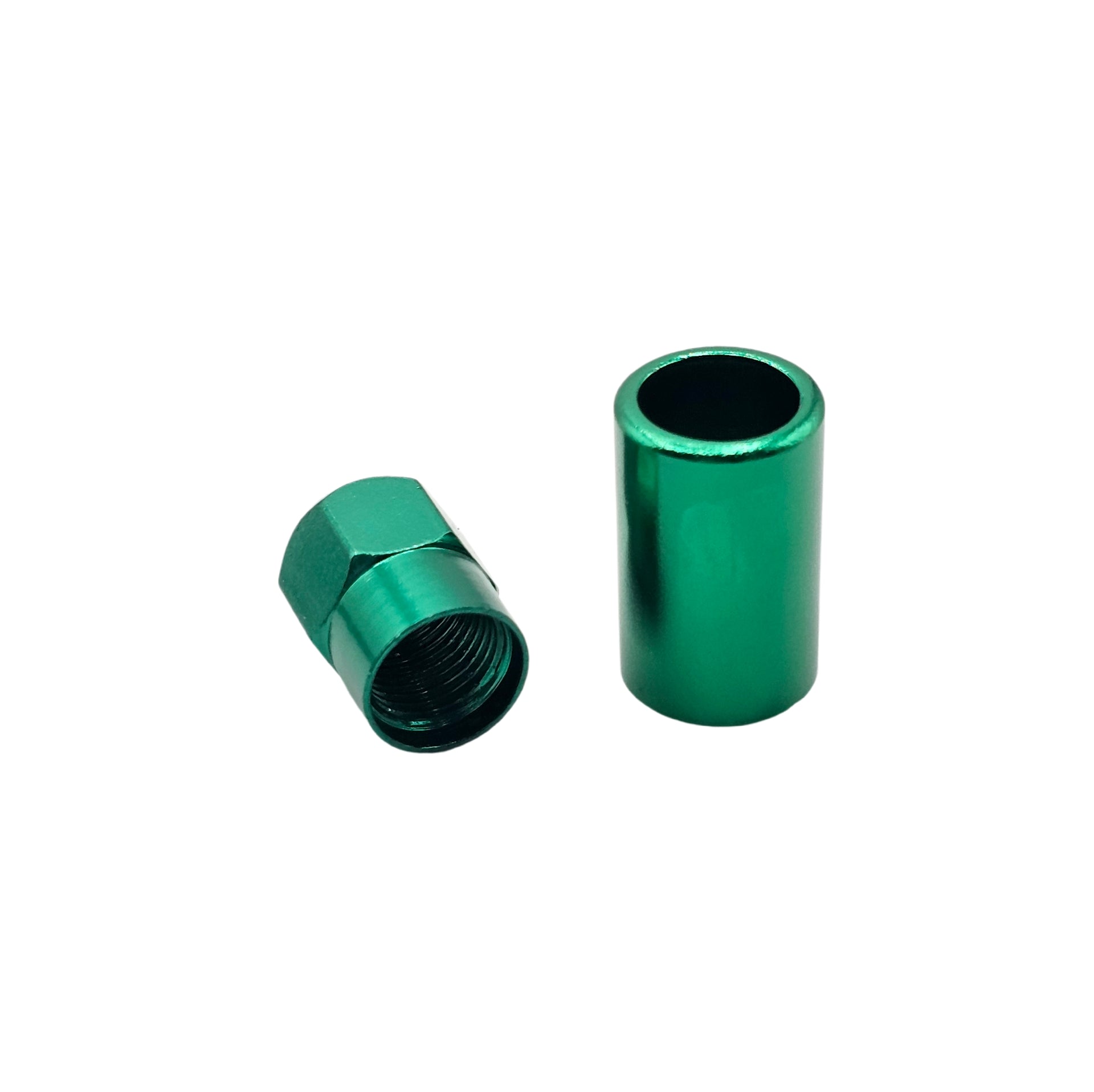 Green Aluminum Valve Sleeve & Cap Set - TR414 Snap-In 0.305"-32