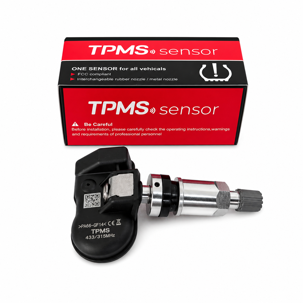 TPMS Sensor 315MHz + 433MHz Programmable Universal Valve Compatible with Autel programming tool