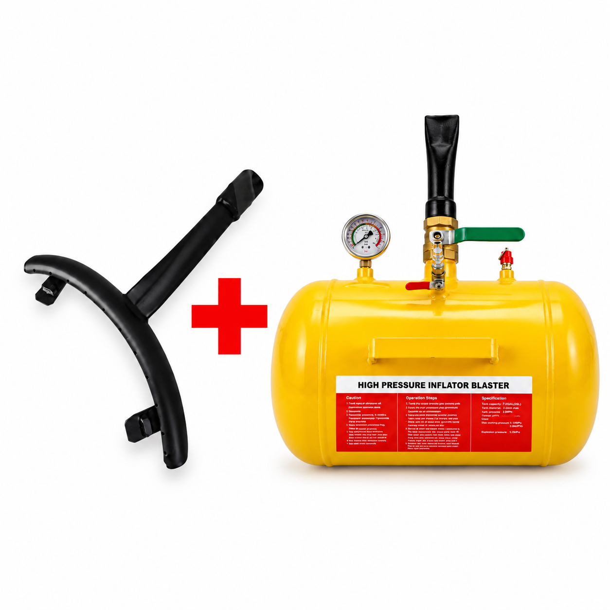 10-Gallon Tire Bead Seater & Air Guide Nozzle Tool Bundle