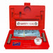 Red tool kit with safety seal truck repair kit