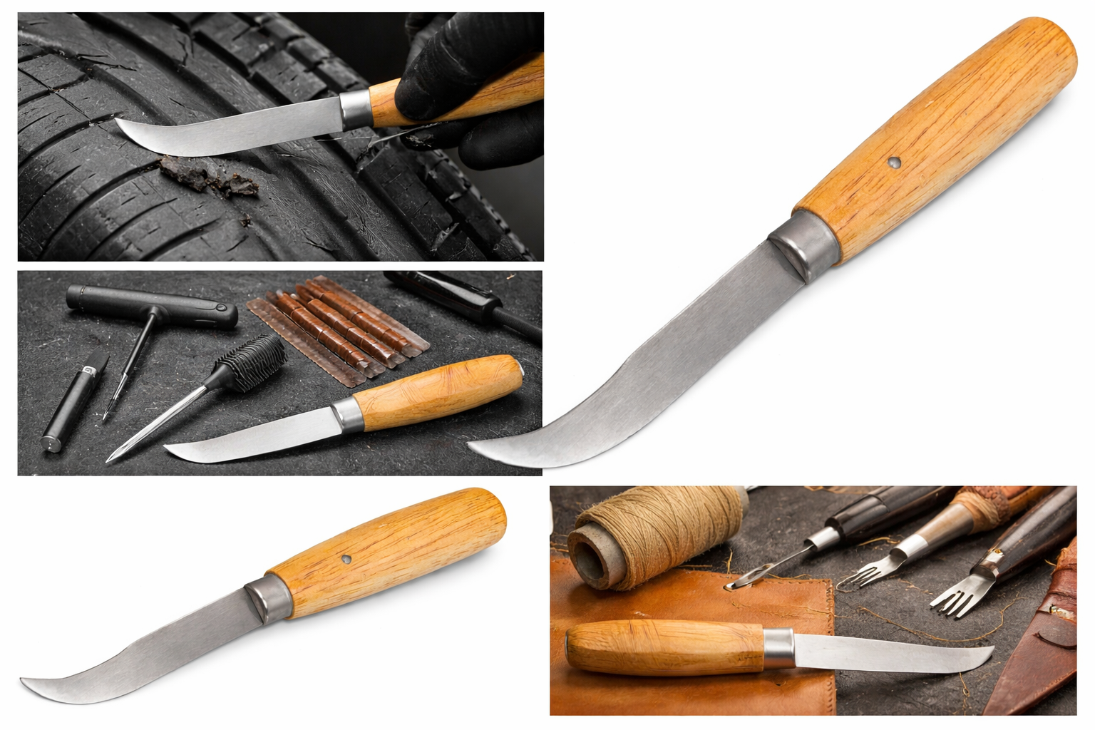 C-HORSE Curved Blade Skiving Knife - Professional Tire Repair Tool