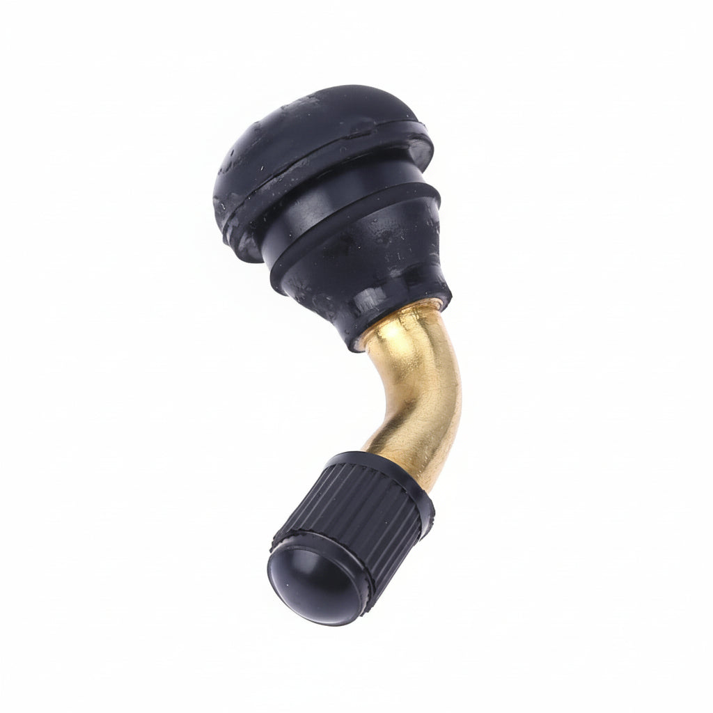 PVR70 Bent 90° Snap-In Valve Stem - Rubber Base Brass Elbow 11.3mm