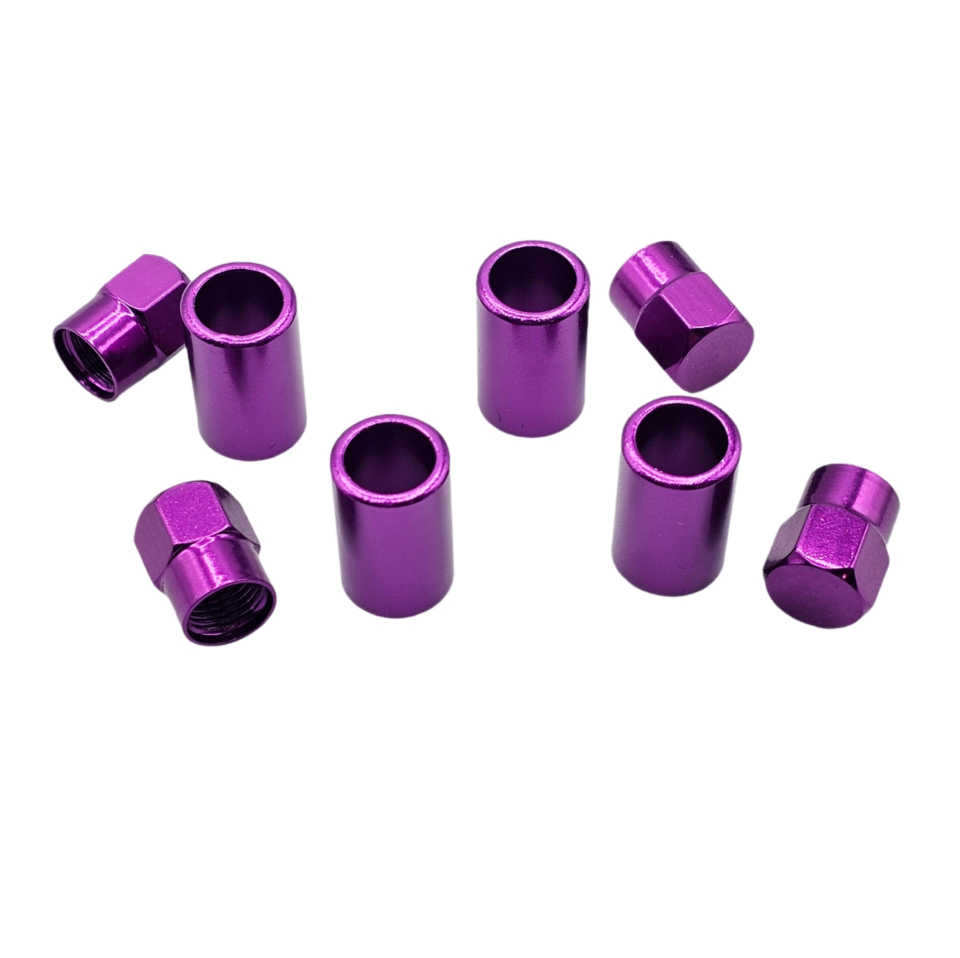 Purple Aluminum Valve Sleeve & Cap Set - TR414 Snap-In 0.305"-32