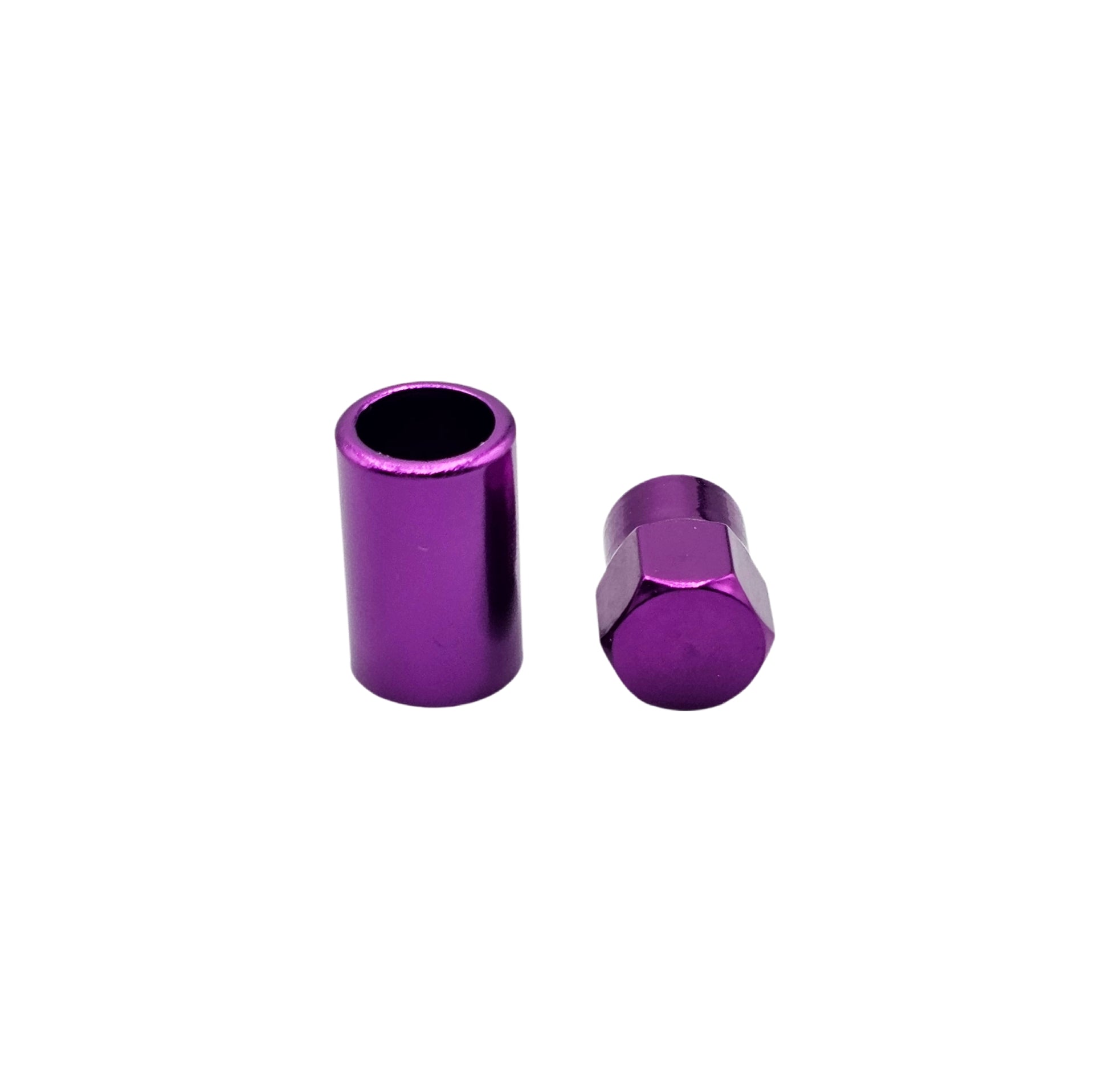 Purple Aluminum Valve Sleeve & Cap Set - TR414 Snap-In 0.305"-32