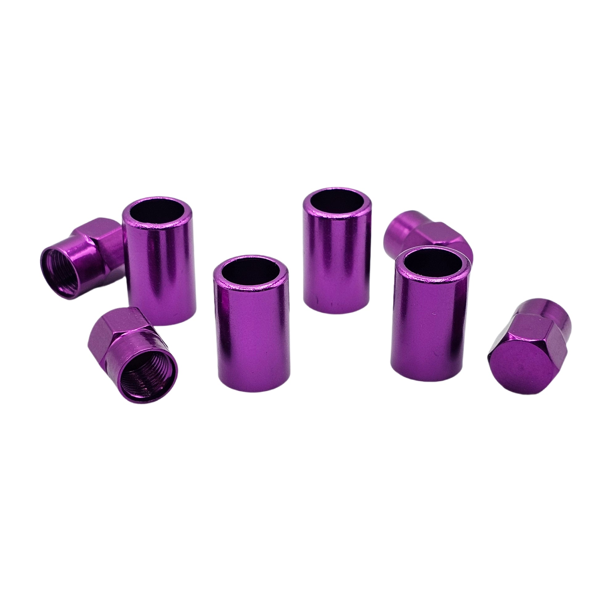 Purple Aluminum Valve Sleeve & Cap Set - TR414 Snap-In 0.305"-32