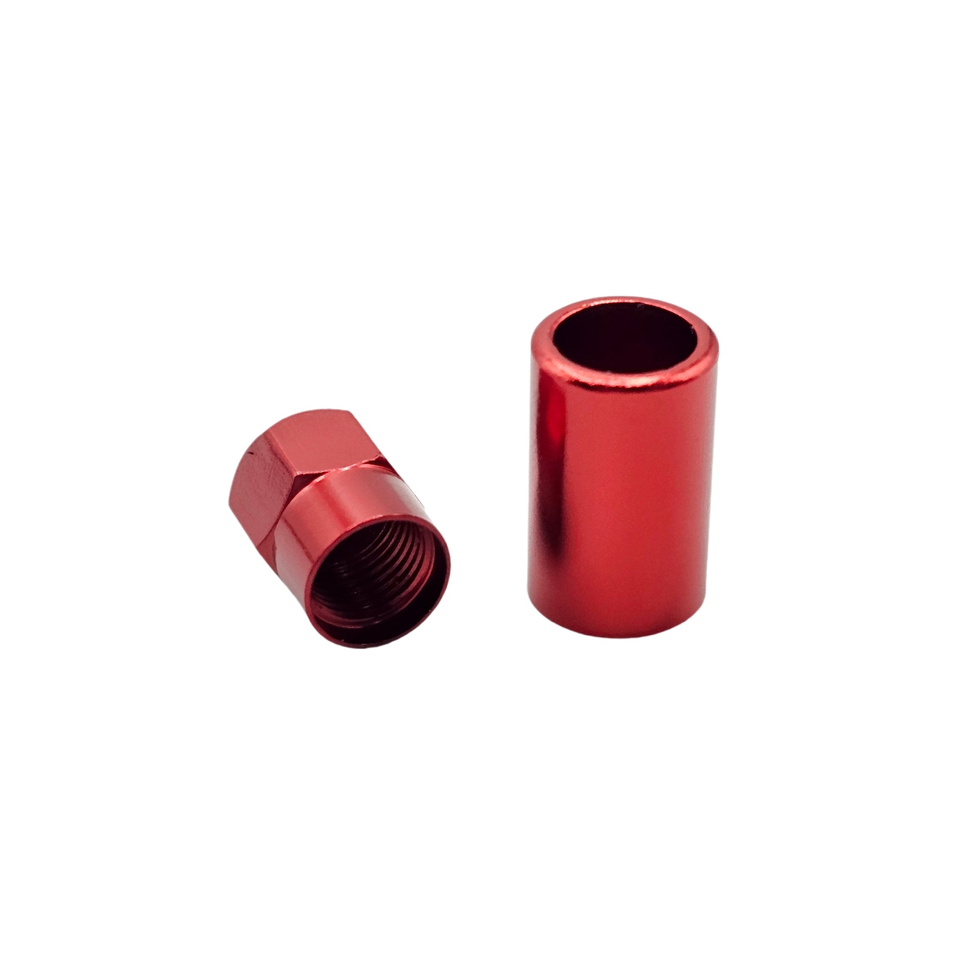 Red Aluminum Valve Sleeve & Cap Set - TR414 Snap-In 0.305"-32