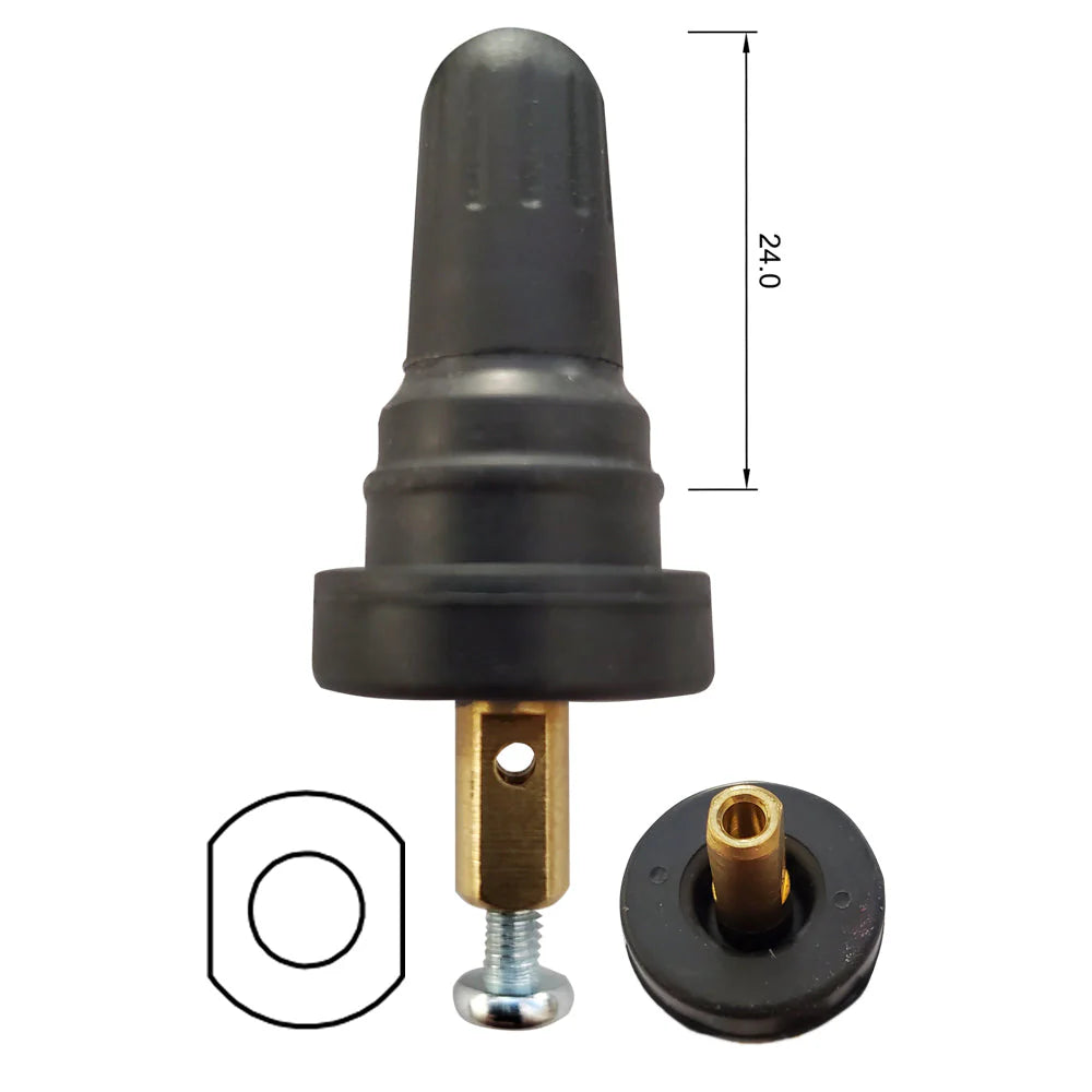 TPMS Short Snap-In Valve Stem - 11.3mm Rim Hole 24mm Height TR413