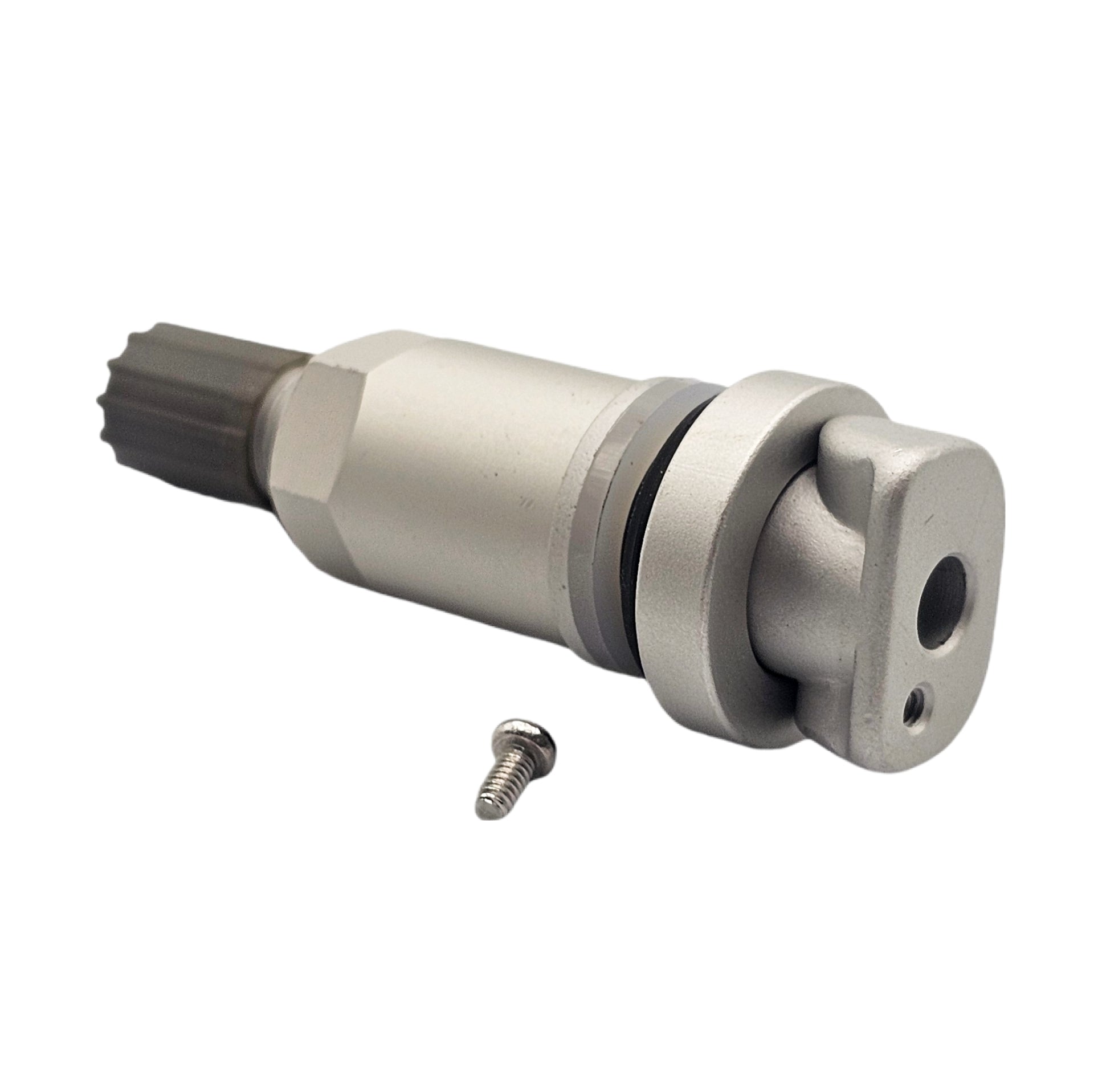 TPMS Valve Stem TPMS01 - Clamp-On Silver Finish Tire Pressure Sensor Stem