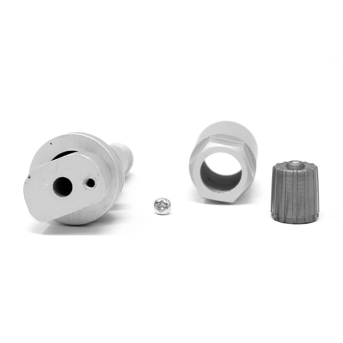 TPMS Valve Stem TPMS01 - Clamp-On Silver Finish Tire Pressure Sensor Stem