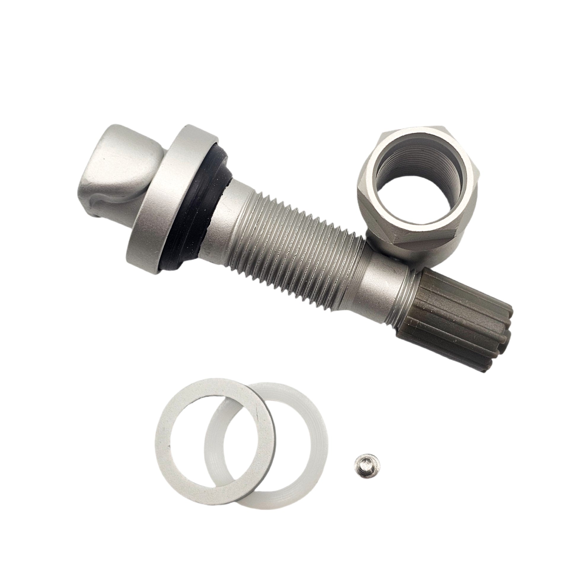 TPMS Valve Stem TPMS01 - Clamp-On Silver Finish Tire Pressure Sensor Stem