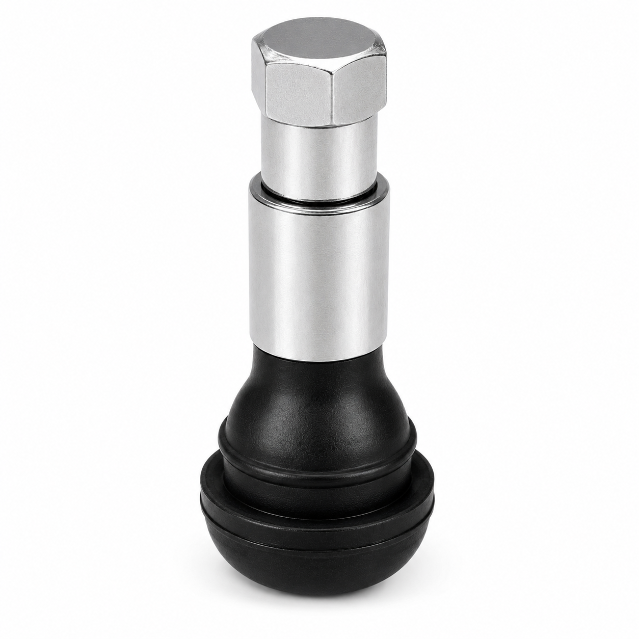 TR413C Chrome Snap-In Rubber Valve Stem - 1.25" for Passenger Cars & Light Trucks (100-Pack)