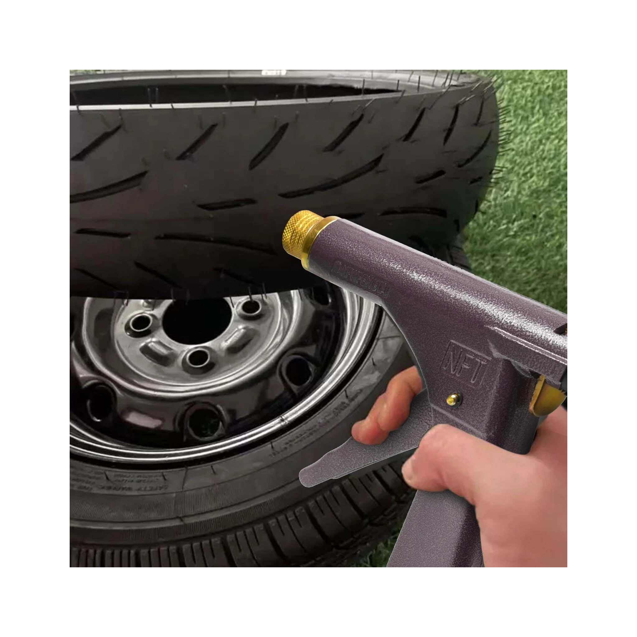 Tubeless Tire Repair Gun Kit - Mushroom Plug Nozzle Tool