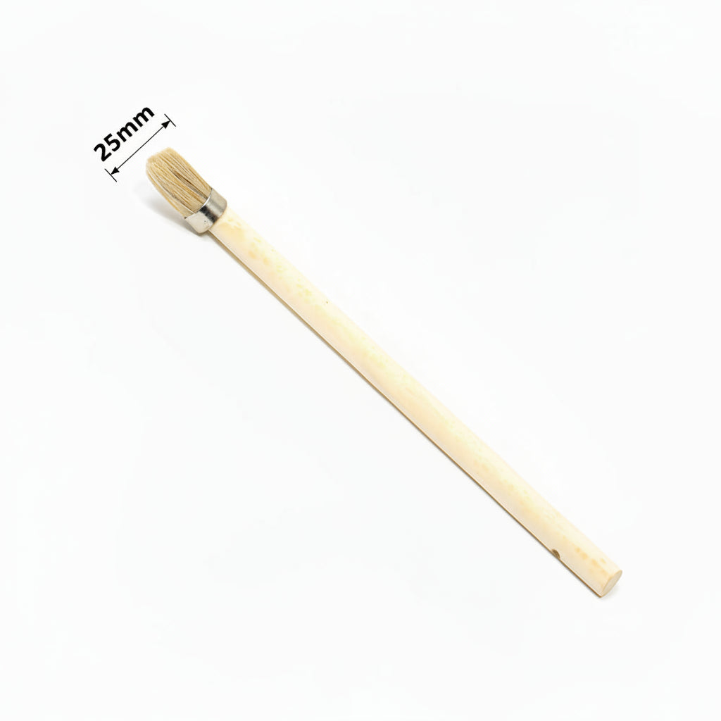 25mm Paste Applicator Brush - Wood Handle Tire Lube Brush for Tire Changers