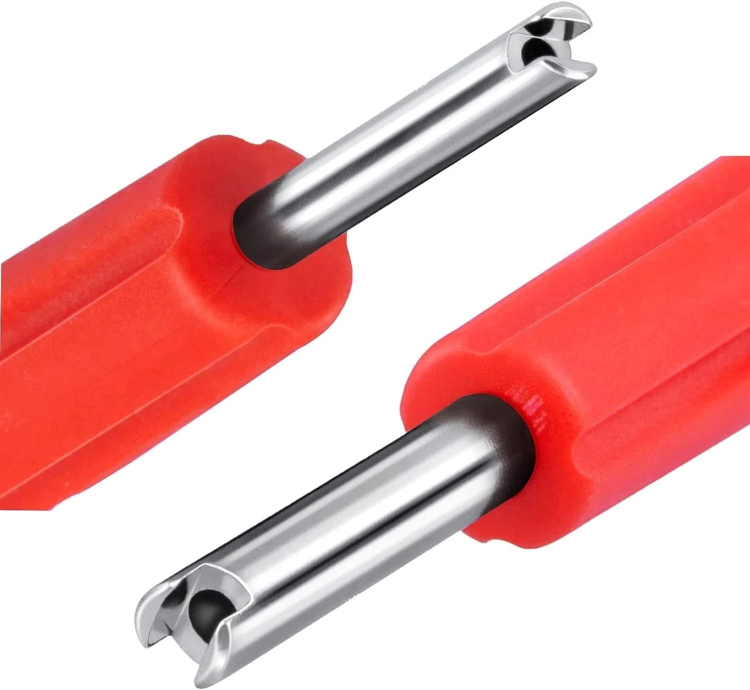 Two-Way Valve Core Remover Tool - 4.9" Tire Repair Red