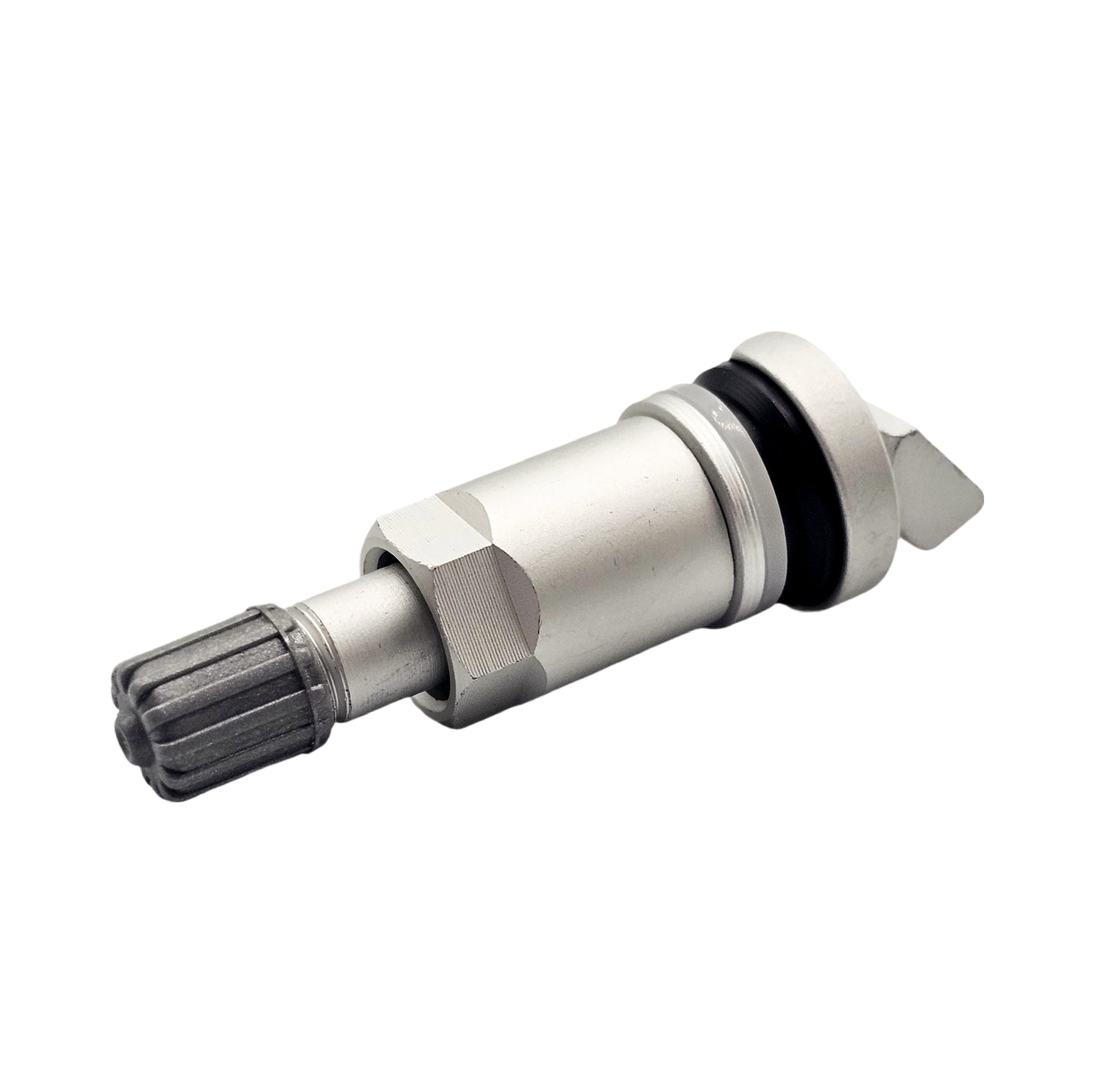 TPMS Valve Stem TPMS12 - Clamp-On Silver Finish Tire Pressure Sensor Stem