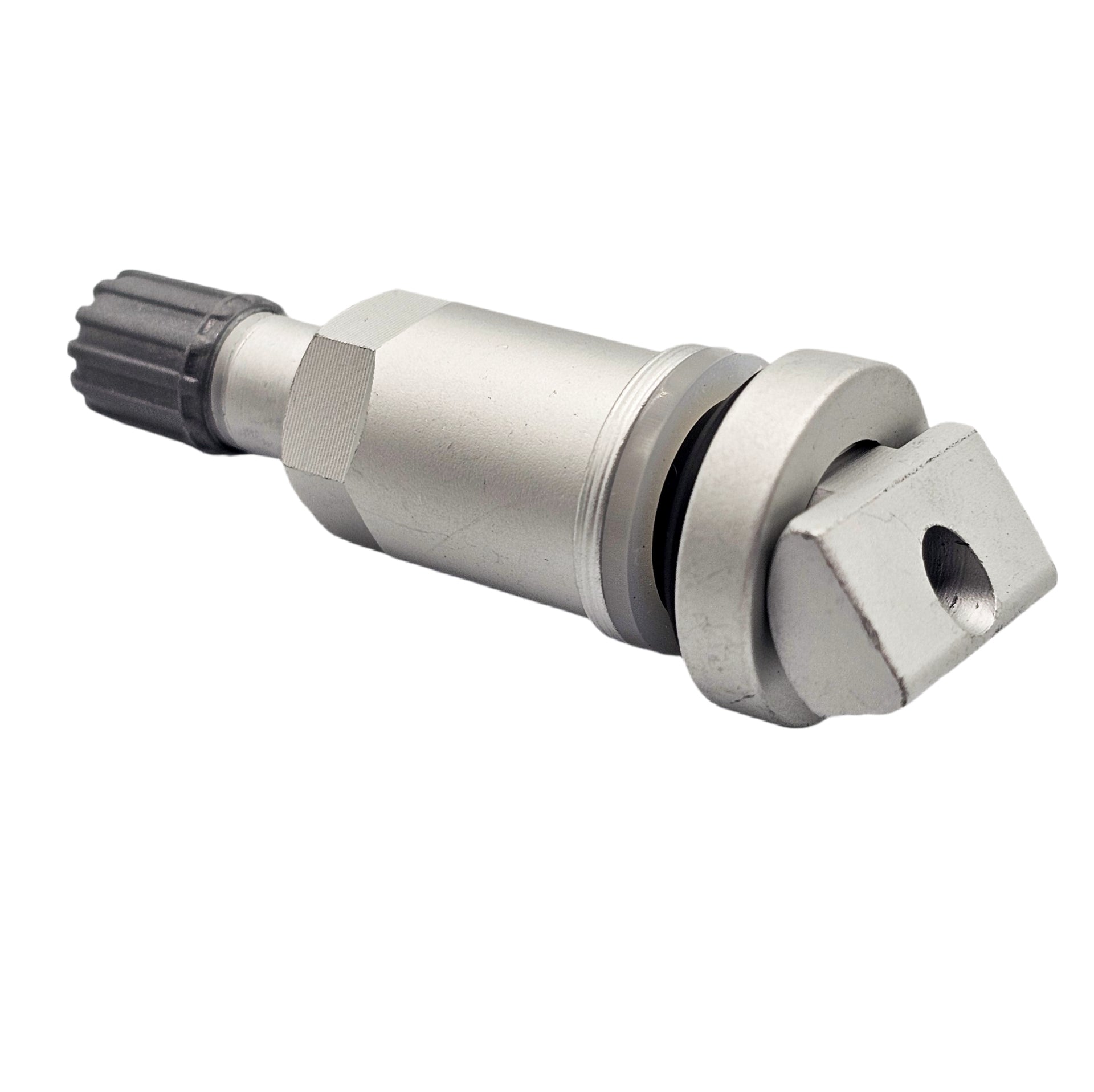 TPMS Valve Stem TPMS12 - Clamp-On Silver Finish Tire Pressure Sensor Stem