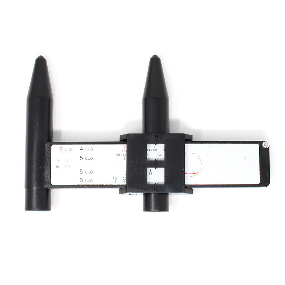Wheel Bolt Pattern Gauge BPC - Quick-Measure Slide Tool for 4/5/6/8 Lug Patterns