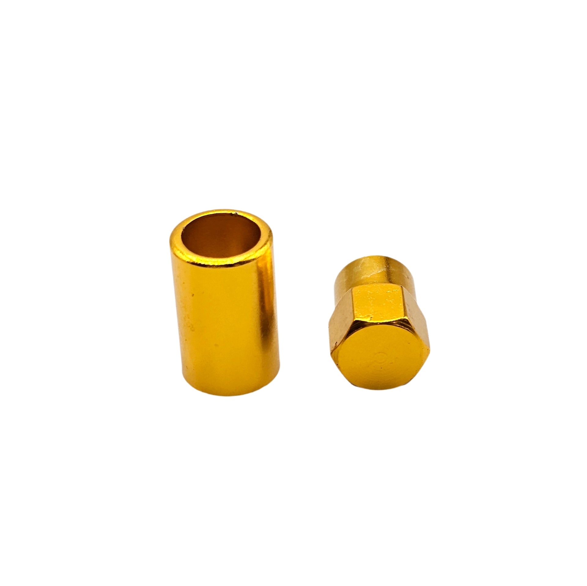 Yellow Aluminum Valve Sleeve & Cap Set - TR414 Snap-In 0.305"-32