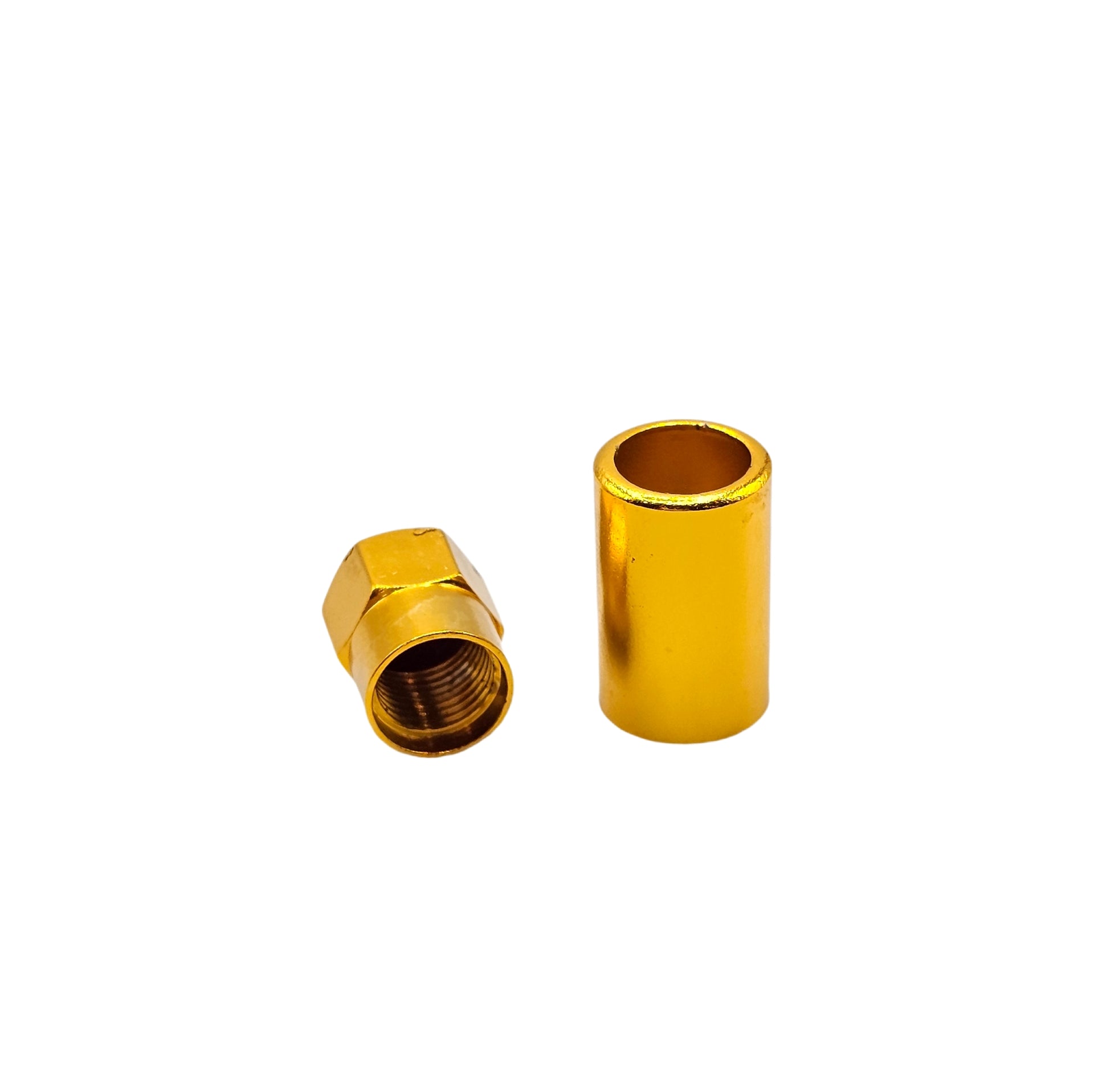 Yellow Aluminum Valve Sleeve & Cap Set - TR414 Snap-In 0.305"-32