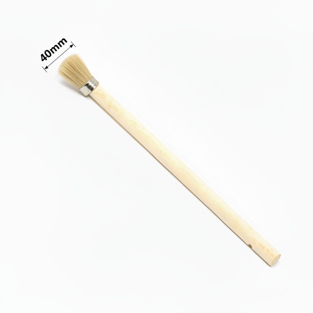 40mm Paste Applicator Brush - Wood Handle Tire Lube Brush for Tire Changers