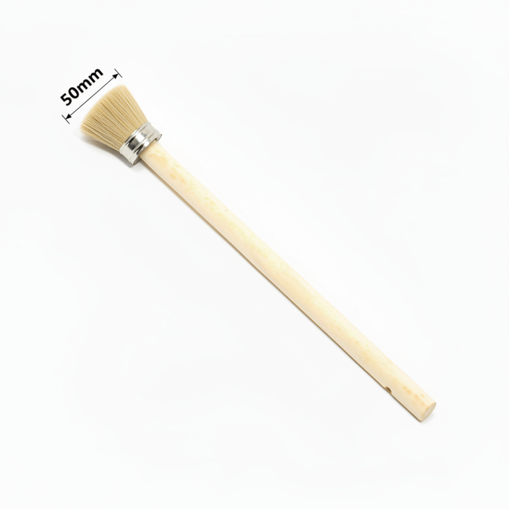 50mm Paste Applicator Brush - Wood Handle Tire Lube Brush for Tire Changers