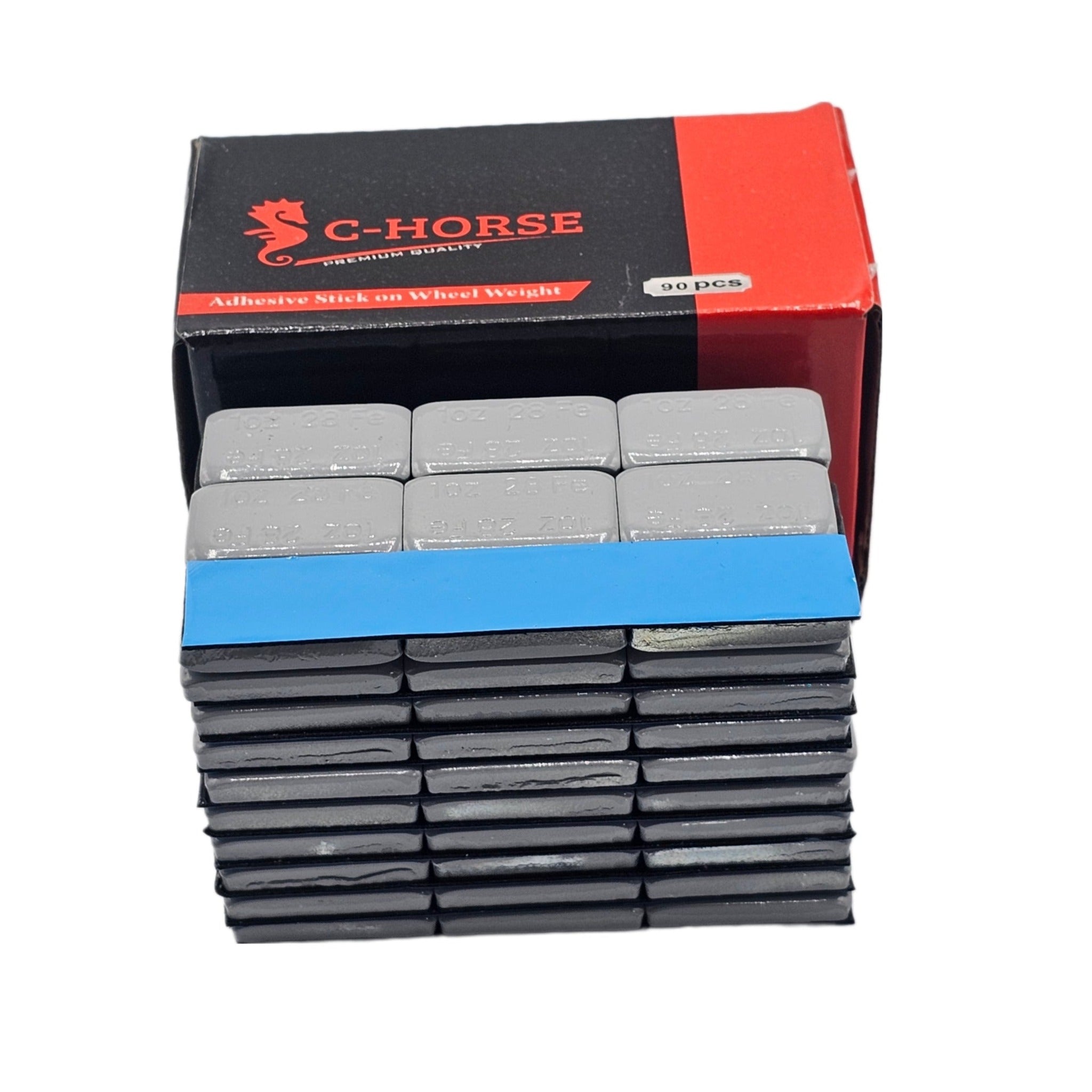 C-HORSE Stick-On Wheel Weights 1 oz Blue Tape – 6 Box Gray + 6 Box Black Combo (1080 PCS)