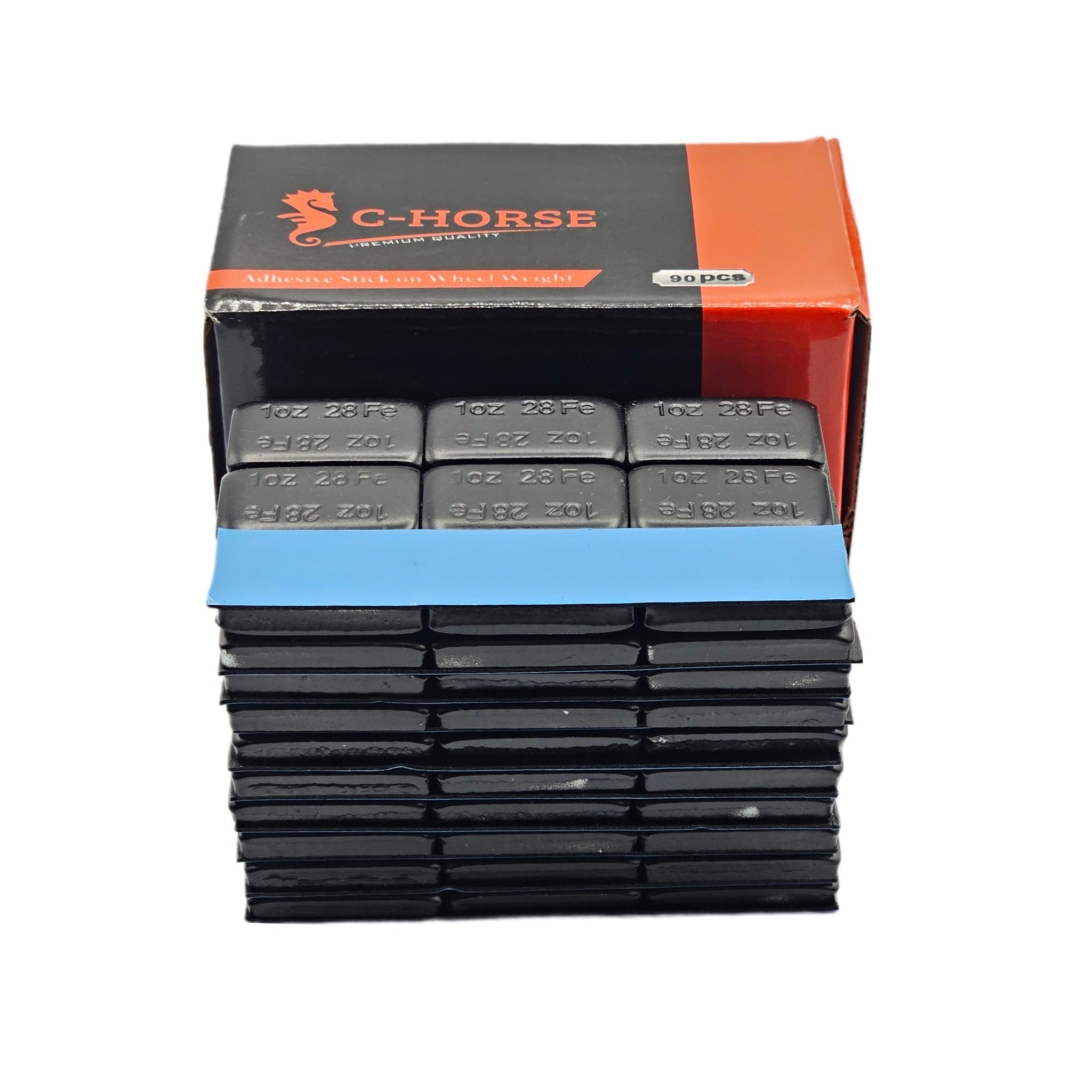 C-HORSE Stick-On Wheel Weights 1 oz Blue Tape – 6 Box Gray + 6 Box Black Combo (1080 PCS)