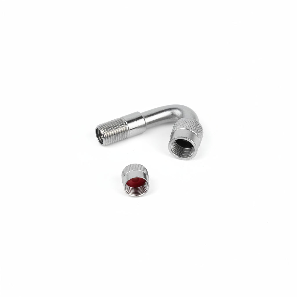 Metal Valve Extension 135° - Chrome-Plated Tire Valve Extension for Cars & Light Trucks