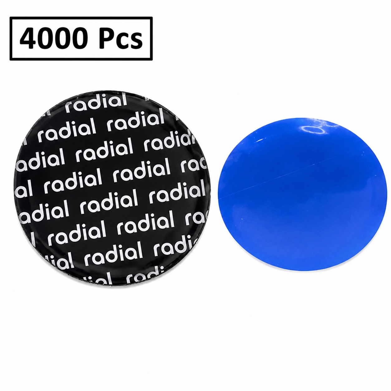 Medium Radial Tire Repair Patch - Round 57mm (2-1/4") for Passenger & Light Truck Tires (100-Pack)