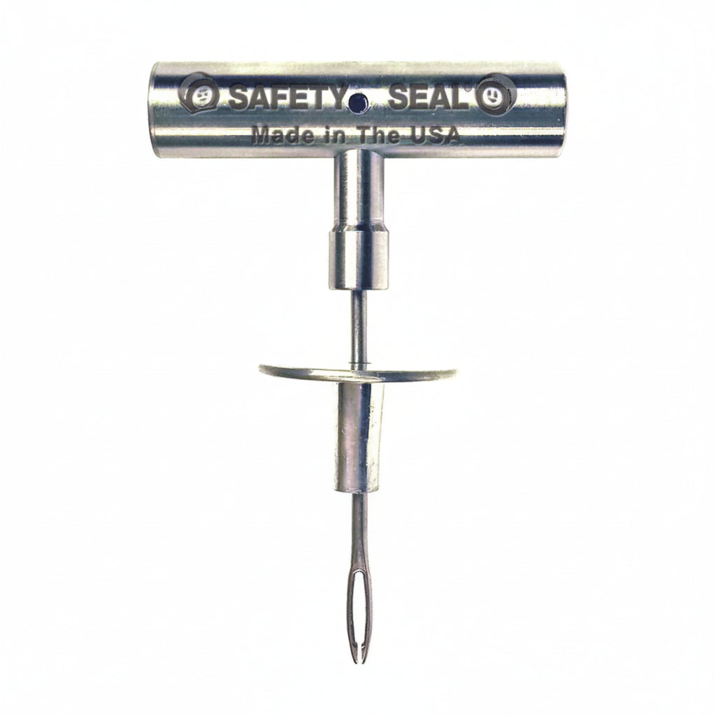 Metal tool with 'Safety Seal' branding on a white background
