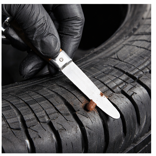 Skiving Knife with Straight Blade - Tire Repair Buffing Tool