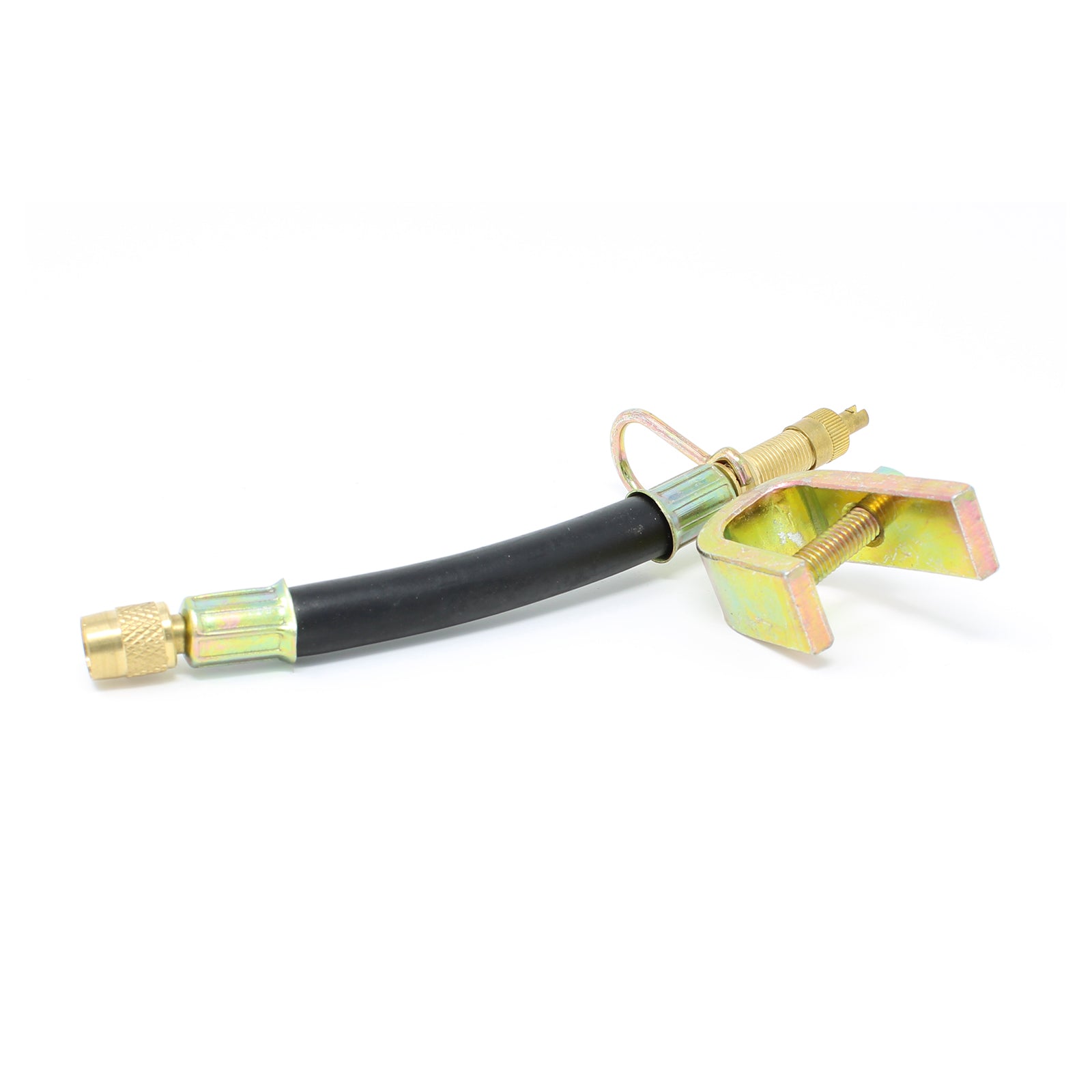 Medium Flexible Tire Valve Extension 8.25" (210mm) - EPDM Rubber with Rim Clamp Φ12/10mm