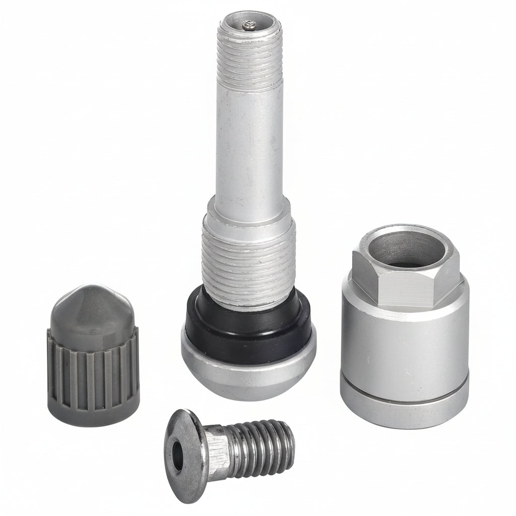 TPMS Valve Stem Kit 20036 - Snap-In Style Chrome Finish