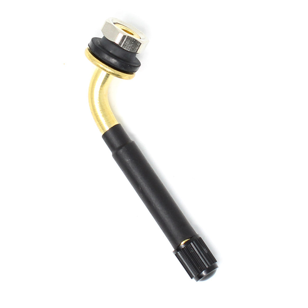 TR417 Snap-In Rubber Valve Stem - 25° Angled Neck for Easier Inflation Access (100-Pack)