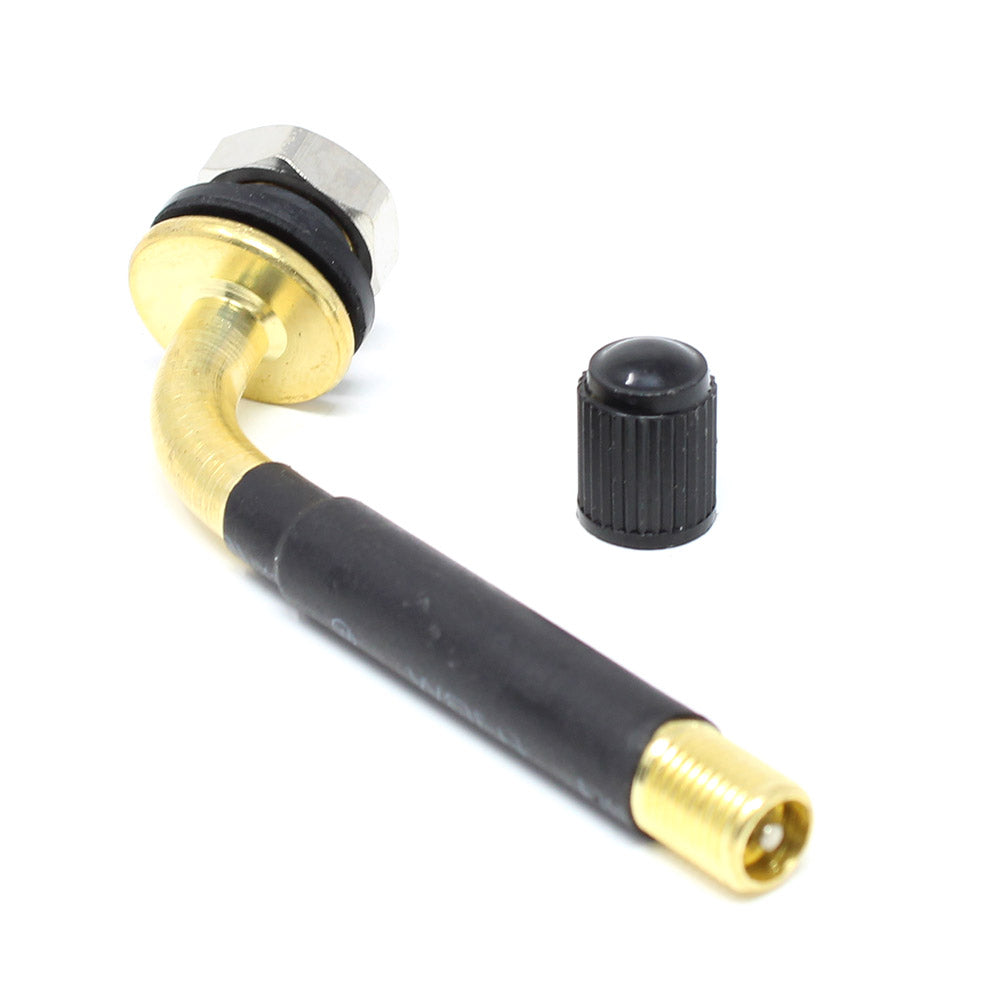 TR417 Snap-In Rubber Valve Stem - 25° Angled Neck for Easier Inflation Access (100-Pack)