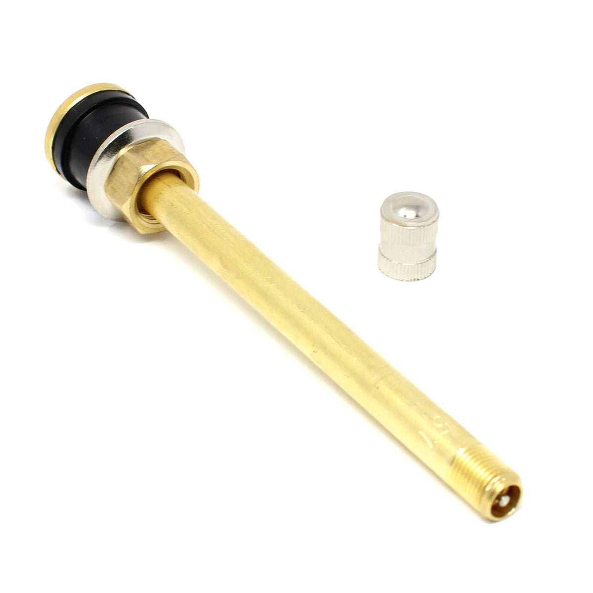 TR572 Clamp-In Valve Stem - Brass Tubeless for Heavy-Duty Commercial Vehicles (Trucks, Buses, RVs)