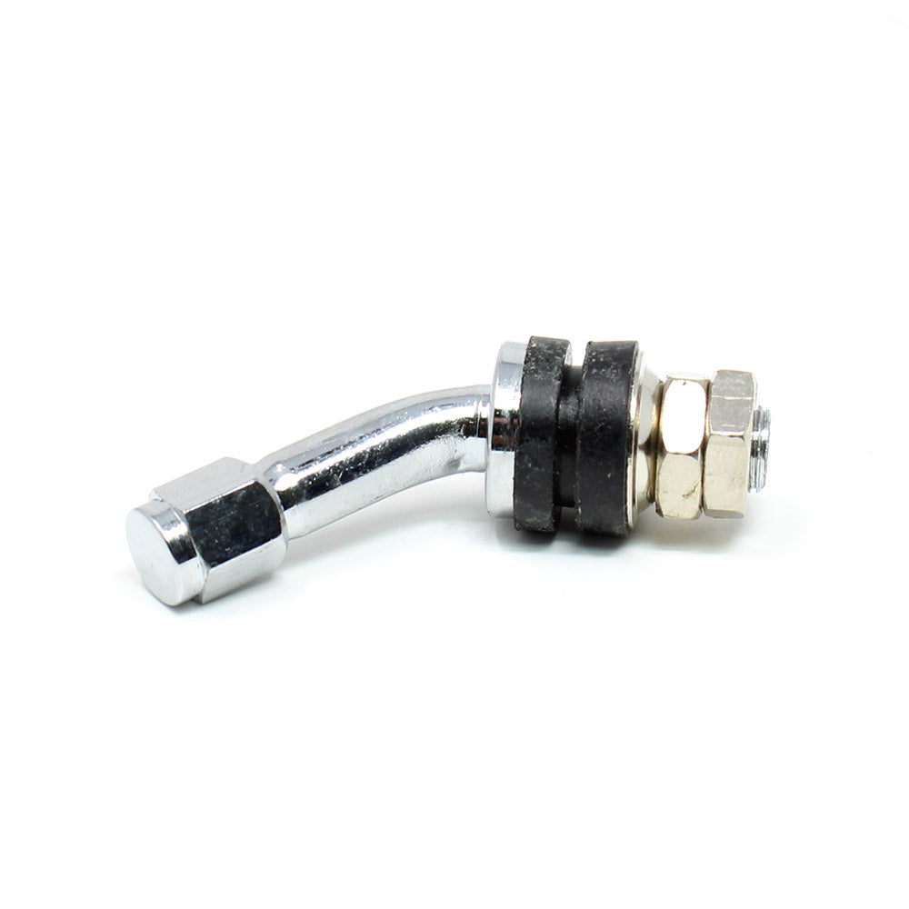 VS8-45° Chrome Tire Valve Stem - 45 Degree Angle for Φ11.5mm/.453" Holes